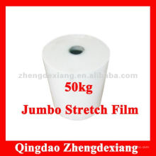 Filme extensível de rolo jumbo usado para rebobinagem - 50 kg